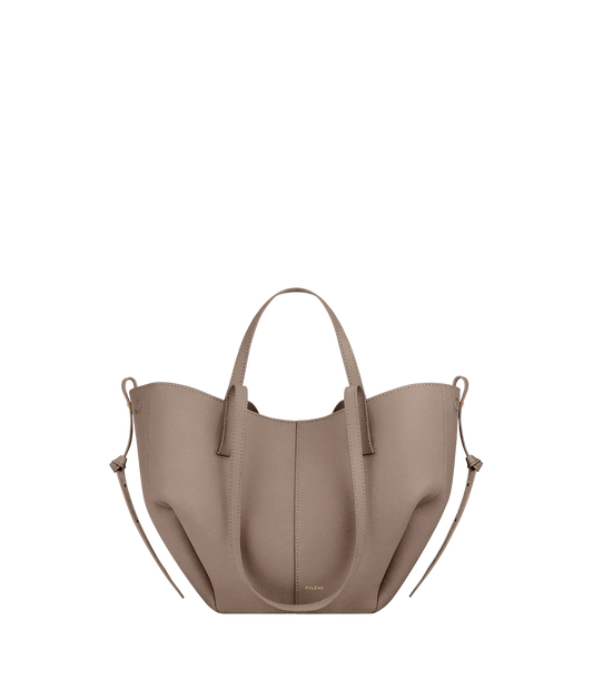 Cyme Mini Edition Taupe Genarbtes Leder